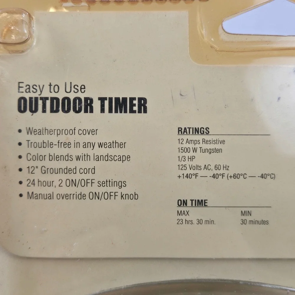 Intermatic HB300RCL Outdoor Timer 12 Amp Weatherproof 24 Hour Heavy Duty Green